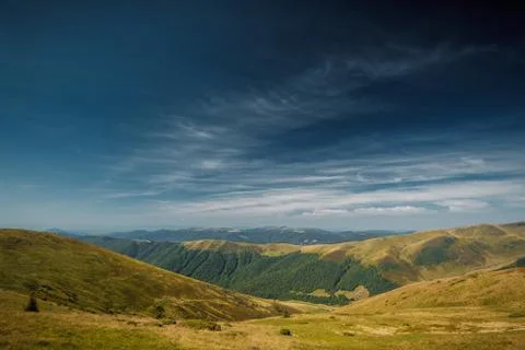 Clouds in the sky in the mountains before the rain Stock Photos