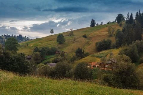 Clouds in the sky in the mountains before the rain Stock Photos