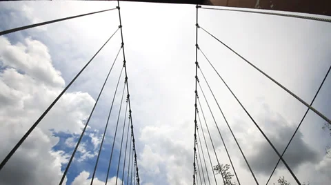 Clouds Sky over Bridge. Stock Footage 39475052