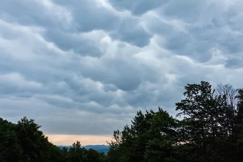 Clouds in the sky over the Carpathians.... clouds in the sky over the Carpath Stock Photos