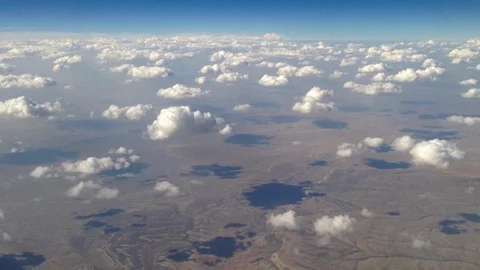 Clouds in Sky Over Landscape Aerial Drone 動画素材 104061240