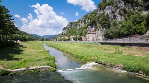 Clouds in the sky - Pioraco - Marche - Italy - Time lapse Stock Footage 201520210