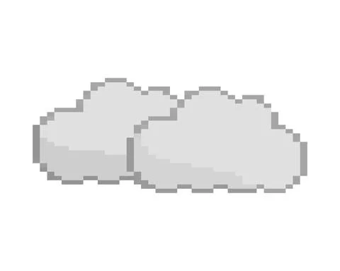 Clouds sky pixel Illustrazione stock