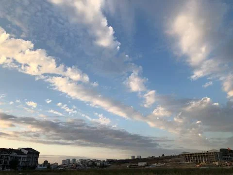 Clouds in the sky postcard Foto stock