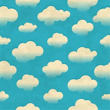 Clouds in the sky. Seamless pattern Illustrazione stock