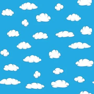 Clouds on sky - seamless texture Illustration