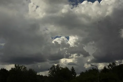 Clouds in the sky. Storm clouds. Stock Photos