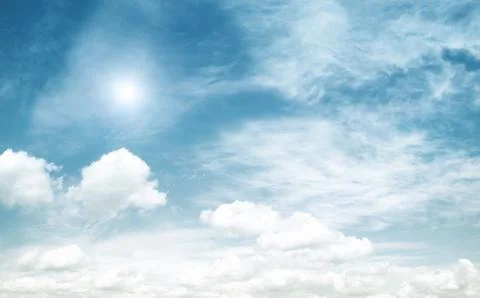 Clouds in sky summer panorama background Stock Photos