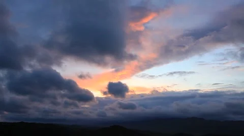 Clouds in the sky at sunset Stock Footage 66256812