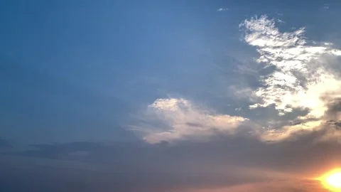 Clouds in sky with sunset Video stock 289000666