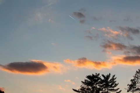 Clouds in the sky at sunset Stock Photos