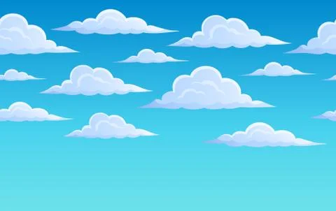 Clouds on sky theme - eps10 vector illustration. Stock Illustration