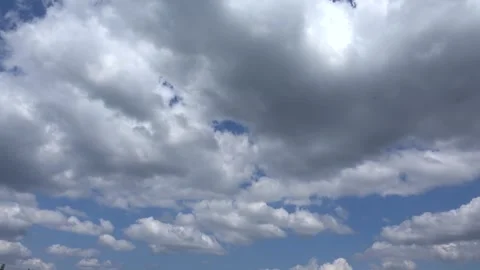 Clouds in Sky Timelapse, Dramatic Fluffy Cloud in Time Lapse, Blue Stormy Cloudy Stock Footage 341389507