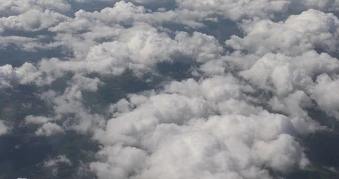 Clouds in the sky, view from an airplane Stock Footage 129092650