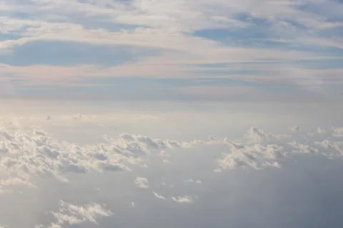 Clouds in the sky, view from an airplane Stock-Fotos