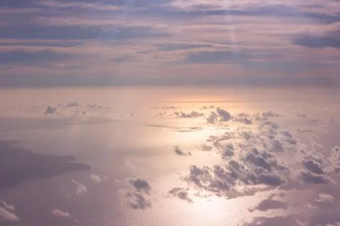 Clouds in the sky, view from an airplane Foto stock