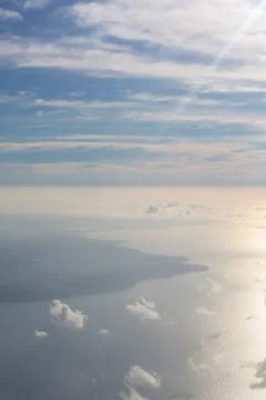 Clouds in the sky, view from an airplane Foto stock