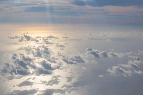 Clouds in the sky, view from an airplane Foto stock