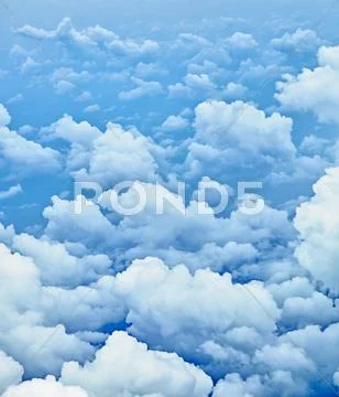 Clouds in the sky - a view from cockpit Stock Photos