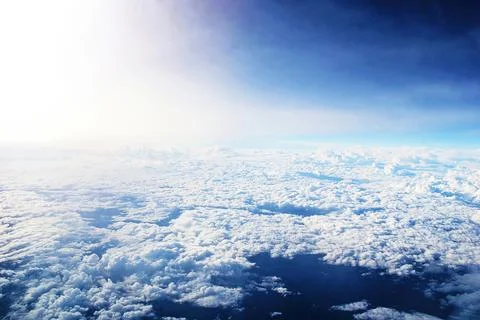 Clouds Sky View from High Above from Airplane Stock-Fotos