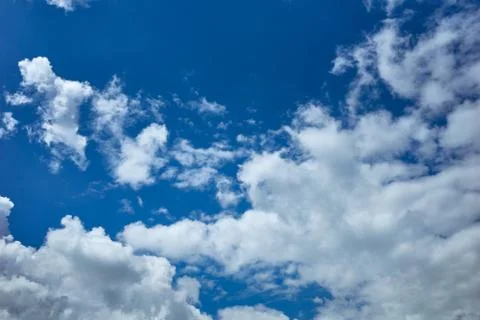 Clouds in the sky`s blueness Stock Photos