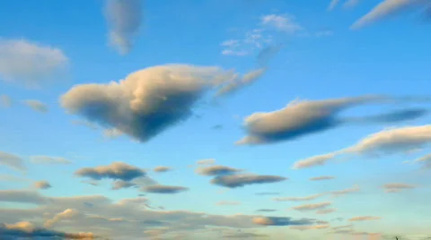 Clouds on the skyscape in the evening Stock Footage 870465