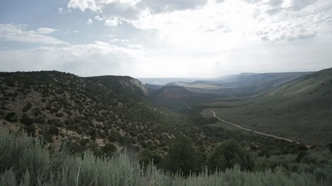 Clouds Slowly Flying Over Gates of Lodore Landscape Stock Footage 121590477
