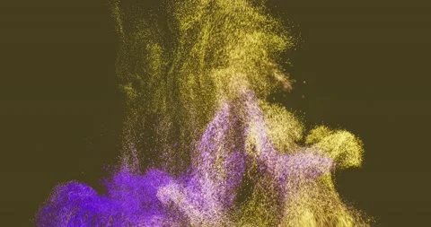 Clouds of small gas bubbles slowly move through the colored liquid. 스톡 동영상 144985690