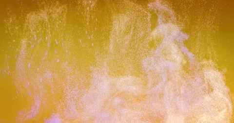 Clouds of small gas bubbles slowly move through the colored liquid. Stock Footage 144985771