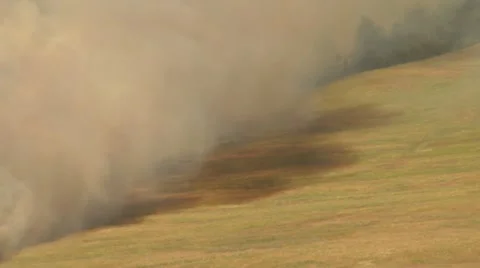 Clouds of smoke from brush fire Stock-Footage 21539425