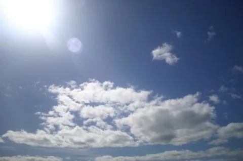 Clouds &amp; Solar Flare Stock Photos