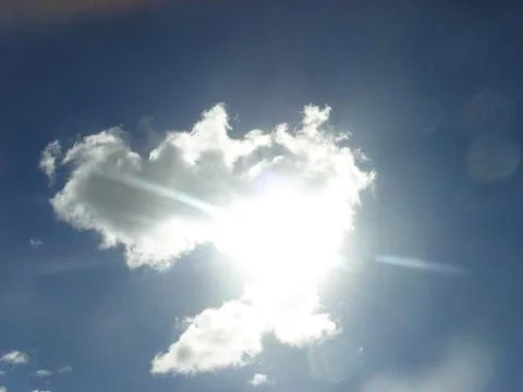 Clouds &amp; Solar Flare Stock Photos