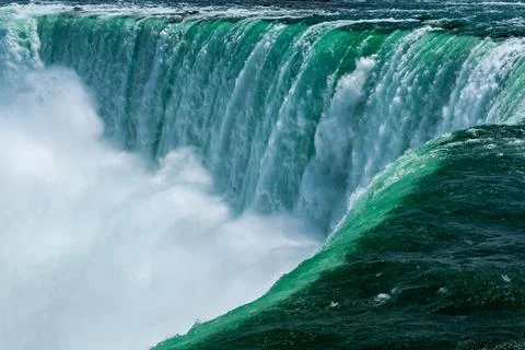 Clouds of splashes and falling water from Niagara Falls, Niagara State Park Stock Photos