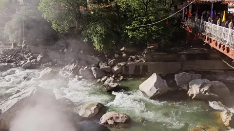 clouds of steam rising over hot water Stock Video Pond5