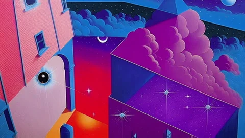 Clouds With Straight Lines and Architectural Elements Stock Footage 243445670