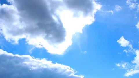 Clouds in summer day. Glare Stock Footage 71488955