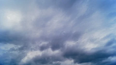Clouds sun rain rays day timelapse wind storm sky blue Stock Footage 137460503