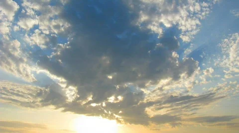 Clouds with sun rays time lapse Video stock 263829