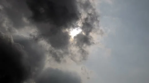 Clouds with sun, time lapse background Stock Footage 56147359