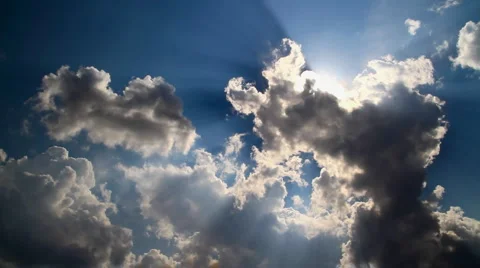 Clouds sun, time-lapse Stock Footage