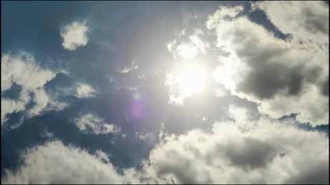 Clouds with Sun Timelapse 4K Stock Footage 309125947