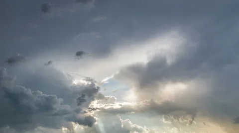 Clouds sunbeams time lapse HD Stock Footage 40431107