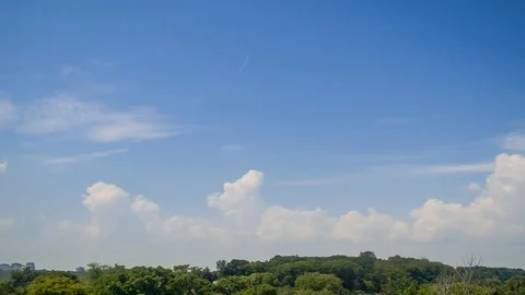 Clouds on a sunny day Stock Footage 79357707