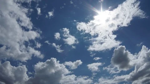 Clouds Sunny Day Time Lapse Stock Footage