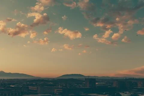 Clouds at sunset, Armenia Stock Photos