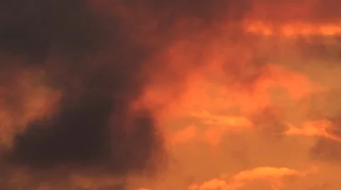 Clouds with sunset Dramatic colours Stock Footage 40948877