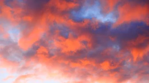 Clouds at sunset in early spring Stock Photos