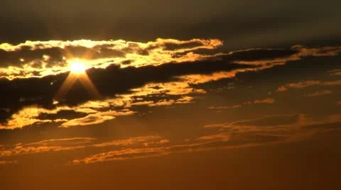 Clouds at Sunset Stock Footage
