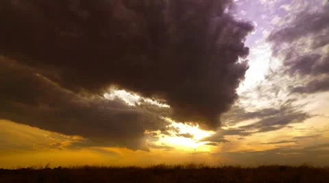 Clouds at sunset Stock Footage 14929758