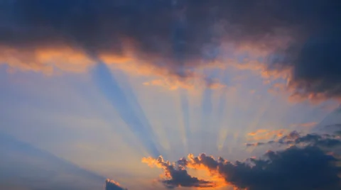 Clouds at sunset Stock Footage 27333648